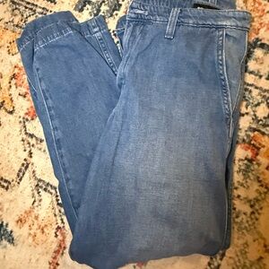 Denim Wide Leg Chinos